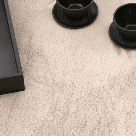 Paco Home Tapis De Salon Poils Ras Lavable Monochrome Style Moderne Beige Crème Ø 120 Cm Rond 3 Paco Home Tapis De Salon Poils Ras Lavable Monochrome Style Moderne Beige Crème Ø 120 Cm Rond – Image 3