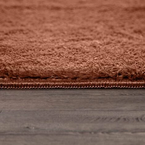 Paco Home Tapis De Salon Poils Ras Lavable Monochrome Style Moderne Cuivre 80x150 Cm 2 Paco Home Tapis De Salon Poils Ras Lavable Monochrome Style Moderne Cuivre 80x150 Cm – Image 2