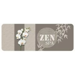 Paris Prix - Tapis Déco Imprimé "spazen" 45x120cm Taupe