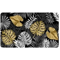 Paris Prix - Tapis Déco Imprimé "blue Bay" 45x75cm Noir