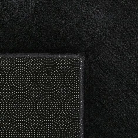 Paco Home Tapis De Salon Poils Ras Lavable Monochrome Style Moderne Noir 60x100 Cm 4 Paco Home Tapis De Salon Poils Ras Lavable Monochrome Style Moderne Noir 60x100 Cm – Image 4