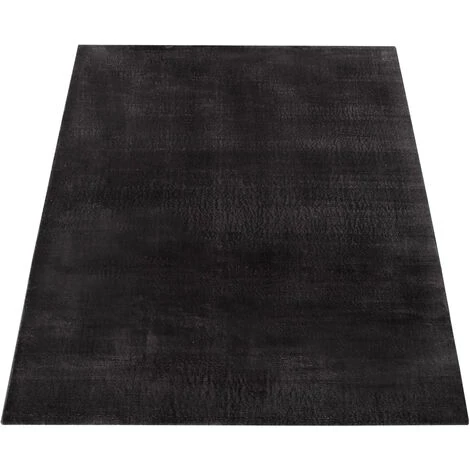 Paco Home Tapis De Salon Poils Ras Lavable Monochrome Style Moderne Noir 60x100 Cm 5 Paco Home Tapis De Salon Poils Ras Lavable Monochrome Style Moderne Noir 60x100 Cm – Image 5