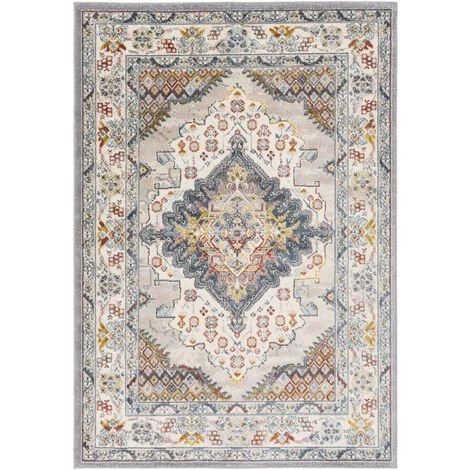 SURYA JADE - Tapis Vintage Multicolore, Gris Et Taupe - 157x213cm 1 SURYA JADE - Tapis Vintage Multicolore, Gris Et Taupe - 157x213cm
