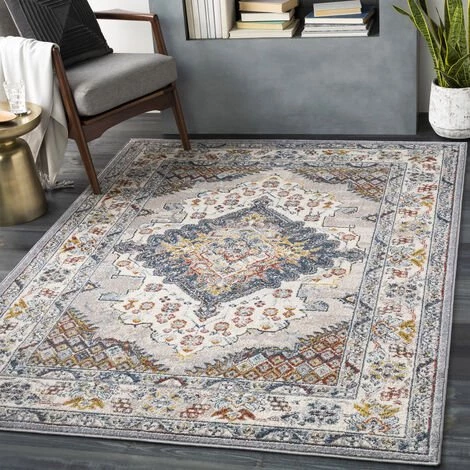 SURYA JADE - Tapis Vintage Multicolore, Gris Et Taupe - 157x213cm 2 SURYA JADE - Tapis Vintage Multicolore, Gris Et Taupe - 157x213cm – Image 2