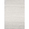SURYA - Tapis De Salon Et Chambre - Géométrique Scandinave - MILA - 120x170cm - Gris Et Blanc