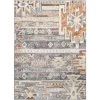 SURYA - Tapis De Salon Et Chambre - Vintage Éthnique Bohème - ROMANE - 160x220cm - Gris Et Orange