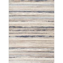 SURYA CHARLOTTE - Tapis Abstrait, Bleu, Taupe Et Gris - 160x216cm