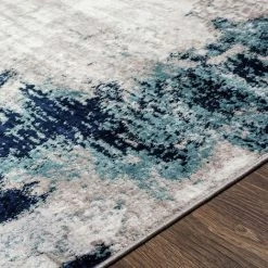 SURYA GIULIA - Tapis Abstrait, Gris Argenté Et Bleu Marine - 160x220cm 7 SURYA GIULIA - Tapis Abstrait, Gris Argenté Et Bleu Marine - 160x220cm -Tapis et paillasson Soldes 57164930 3