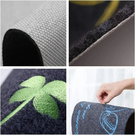 DENUOTOP Paillasson, Tapis D'entrée Antidérapant, Nombreux Motifs Au Choix, Grau Blatt, 50 X 80 Cm (Arbre Et Oiseau) 4 DENUOTOP Paillasson, Tapis D'entrée Antidérapant, Nombreux Motifs Au Choix, Grau Blatt, 50 X 80 Cm (Arbre Et Oiseau) – Image 4