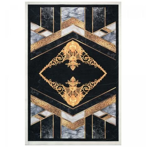 TAPIS PAS CHER Tapis De Cuisine 50x80 Cm Rectangulaire IMPNUM 4 Noir Cuisine Adapté Au Chauffage Par Le Sol - Noir 2 TAPIS PAS CHER Tapis De Cuisine 50x80 Cm Rectangulaire IMPNUM 4 Noir Cuisine Adapté Au Chauffage Par Le Sol - Noir – Image 2