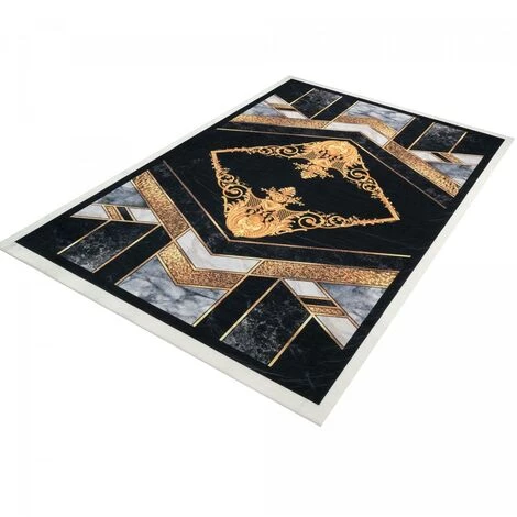 TAPIS PAS CHER Tapis De Cuisine 50x80 Cm Rectangulaire IMPNUM 4 Noir Cuisine Adapté Au Chauffage Par Le Sol - Noir 3 TAPIS PAS CHER Tapis De Cuisine 50x80 Cm Rectangulaire IMPNUM 4 Noir Cuisine Adapté Au Chauffage Par Le Sol - Noir – Image 3