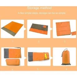 FR-LIFE BR-Vie Tapis De Plage Pliable 200*200cm, Natte De Plage Léger, Portable Et Etanche Avec 4 Piquets Pour Plage Pour Plage, Camping, Yoga, Randonnée, Voyage -Tapis et paillasson Soldes 57555484 3