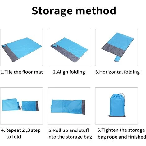 FR-LIFE Couverture De Plage,BR-Vie Couverture De Poche Portable Pliable Légère Imperméable De 79 X 83 Pouces Tapis De Pique-Nique Surdimensionné Pour Jardin Extérieur Parc Herbe Voyage Randonnée 5 FR-LIFE Couverture De Plage,BR-Vie Couverture De Poche Portable Pliable Légère Imperméable De 79 X 83 Pouces Tapis De Pique-Nique Surdimensionné Pour Jardin Extérieur Parc Herbe Voyage Randonnée – Image 5