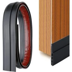 MACARON Boudin De Porte Stop Froid, Bande D'étanchéité En Silicone Anti Bruit Par Isolant Courant D'air Froid Et Insectes (Noir)LO-Ron