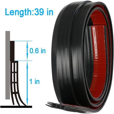 MACARON Boudin De Porte Stop Froid, Bande D'étanchéité En Silicone Anti Bruit Par Isolant Courant D'air Froid Et Insectes (Noir)LO-Ron 2 MACARON Boudin De Porte Stop Froid, Bande D'étanchéité En Silicone Anti Bruit Par Isolant Courant D'air Froid Et Insectes (Noir)LO-Ron – Image 2