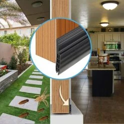 MACARON Boudin De Porte Stop Froid, Bande D'étanchéité En Silicone Anti Bruit Par Isolant Courant D'air Froid Et Insectes (Noir)LO-Ron 8 MACARON Boudin De Porte Stop Froid, Bande D'étanchéité En Silicone Anti Bruit Par Isolant Courant D'air Froid Et Insectes (Noir)LO-Ron -Tapis et paillasson Soldes 57642099 4