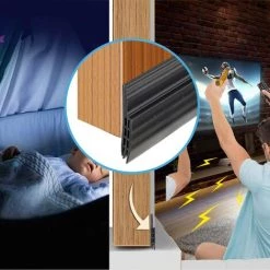 MACARON Boudin De Porte Stop Froid, Bande D'étanchéité En Silicone Anti Bruit Par Isolant Courant D'air Froid Et Insectes (Noir)LO-Ron 9 MACARON Boudin De Porte Stop Froid, Bande D'étanchéité En Silicone Anti Bruit Par Isolant Courant D'air Froid Et Insectes (Noir)LO-Ron -Tapis et paillasson Soldes 57642099 5