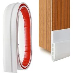 MACARON Boudin De Porte Stop Froid, Bande D'étanchéité En Silicone Anti Bruit Par 3 Douches, Empêcher Courant D'air Froid, Les Insectes(Blanc)LO-Ron