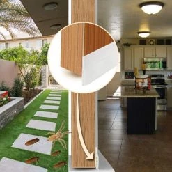 MACARON Boudin De Porte Stop Froid, Bande D'étanchéité En Silicone Anti Bruit Par 3 Douches, Empêcher Courant D'air Froid, Les Insectes(Blanc)LO-Ron -Tapis et paillasson Soldes 57642121 4