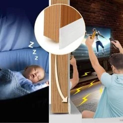 MACARON Boudin De Porte Stop Froid, Bande D'étanchéité En Silicone Anti Bruit Par 3 Douches, Empêcher Courant D'air Froid, Les Insectes(Blanc)LO-Ron -Tapis et paillasson Soldes 57642121 5