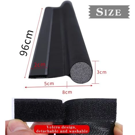 MACARON Door Fond Joint De Porte, Bas De Porte Unilatéral Isolant,Joint De Porte Interieur Universel,Calfeutrage Bas De Porte,Isolant Phonique Thermique Bande D'étanchéité (Unilatéral - Noir)LO-Ron 2 MACARON Door Fond Joint De Porte, Bas De Porte Unilatéral Isolant,Joint De Porte Interieur Universel,Calfeutrage Bas De Porte,Isolant Phonique Thermique Bande D'étanchéité (Unilatéral - Noir)LO-Ron – Image 2