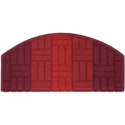 EMMEVI Tapis Adhésive 3D Semilune Antidérapant Couverture De Pas De Échelle Protège Marche - Bordeaux