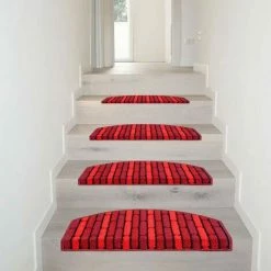 EMMEVI Tapis Adhésive 3D Antidérapant Couverture De Pas De Échelle Protège Escaliers - Bordeaux -Tapis et paillasson Soldes 57704845 5