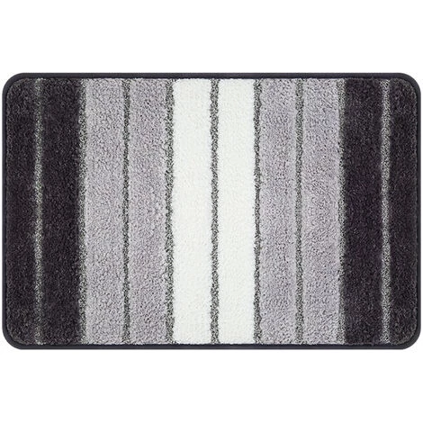 OUSUDELA Tapis De Bain Antiderapant,Extra Doux Tapis Salle Bain,Lavable En Machine,Absorbant L'eau,40 X 60 Cm,Gris 1 OUSUDELA Tapis De Bain Antiderapant,Extra Doux Tapis Salle Bain,Lavable En Machine,Absorbant L'eau,40 X 60 Cm,Gris