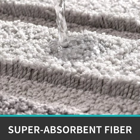 OUSUDELA Tapis De Bain Antiderapant,Extra Doux Tapis Salle Bain,Lavable En Machine,Absorbant L'eau,40 X 60 Cm,Gris 3 OUSUDELA Tapis De Bain Antiderapant,Extra Doux Tapis Salle Bain,Lavable En Machine,Absorbant L'eau,40 X 60 Cm,Gris – Image 3