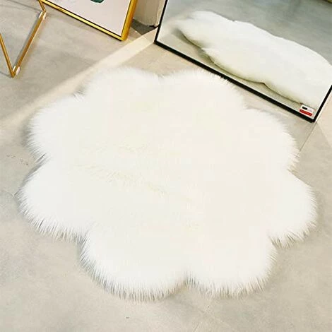 OUSUDELA Peau De Mouton Synthétique,45 X 45 Cm Faux Peau De Mouton Imitation Toison Moquette Peau D'agneau Tapis Fluffy Soft Longhair Décoratif Coussin De Chaise Canapé Natte Blanc, 45 X 45 CM 2 OUSUDELA Peau De Mouton Synthétique,45 X 45 Cm Faux Peau De Mouton Imitation Toison Moquette Peau D'agneau Tapis Fluffy Soft Longhair Décoratif Coussin De Chaise Canapé Natte Blanc, 45 X 45 CM – Image 2