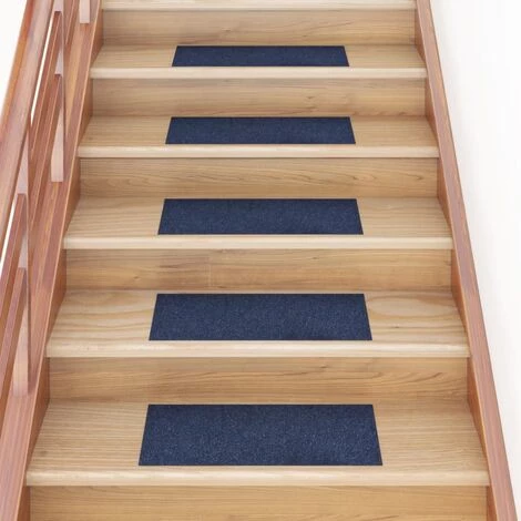 TRUE DEAL Tapis D'escalier Autocollants Rectangulaire 15 Pcs 60x25cm Bleu 1 TRUE DEAL Tapis D'escalier Autocollants Rectangulaire 15 Pcs 60x25cm Bleu