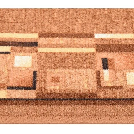 TRUE DEAL Tapis De Couloir Antidérapant Marron 100x150 Cm 3 TRUE DEAL Tapis De Couloir Antidérapant Marron 100x150 Cm – Image 3