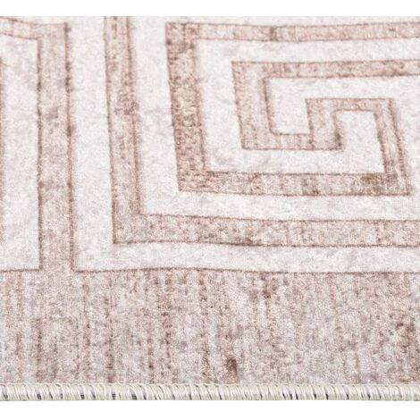 TRUE DEAL Tapis Lavable Antidérapant 120x180 Cm Beige 2 TRUE DEAL Tapis Lavable Antidérapant 120x180 Cm Beige – Image 2