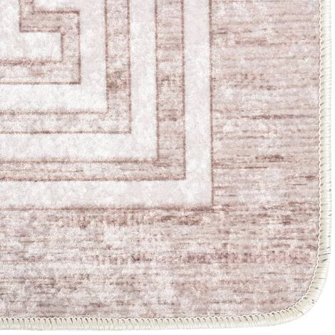TRUE DEAL Tapis Lavable Antidérapant 120x180 Cm Beige 4 TRUE DEAL Tapis Lavable Antidérapant 120x180 Cm Beige – Image 4