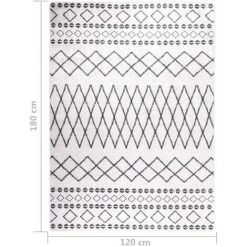 TRUE DEAL Tapis Lavable Antidérapant 120x180 Cm Noir Et Blanc -Tapis et paillasson Soldes 57836989 5