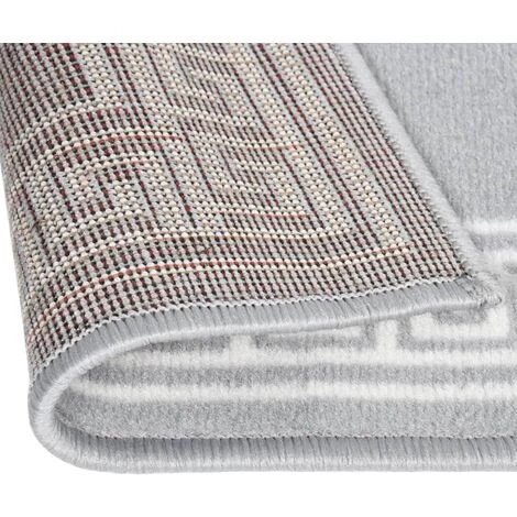 TRUE DEAL Tapis BCF Gris Avec Motif 100x250 Cm 4 TRUE DEAL Tapis BCF Gris Avec Motif 100x250 Cm – Image 4