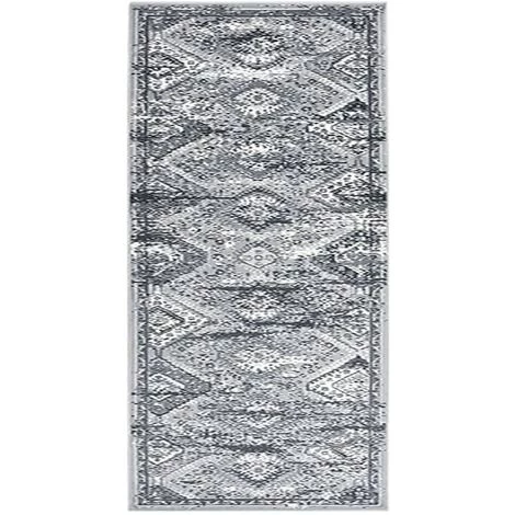 TRUE DEAL Tapis BCF Gris Oriental 80x150 Cm 1 TRUE DEAL Tapis BCF Gris Oriental 80x150 Cm