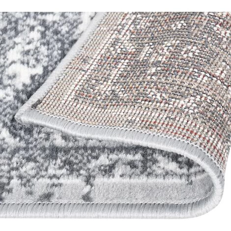 TRUE DEAL Tapis BCF Gris Oriental 80x150 Cm 4 TRUE DEAL Tapis BCF Gris Oriental 80x150 Cm – Image 4