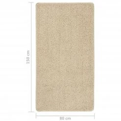 TRUE DEAL Tapis Shaggy Antidérapant Crème 80x150 Cm -Tapis et paillasson Soldes 57840668 5