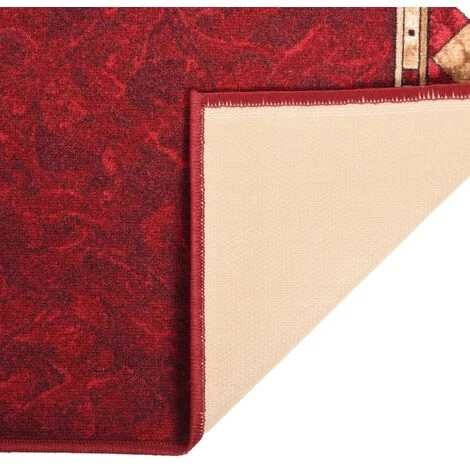 TRUE DEAL Tapis De Couloir Antidérapant Rouge 100x150 Cm 4 TRUE DEAL Tapis De Couloir Antidérapant Rouge 100x150 Cm – Image 4