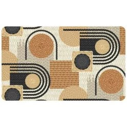 DOUCEUR D'INTÉRIEUR Tapis Rectangle 45x75 Mousse Rondipop Noir - Marron