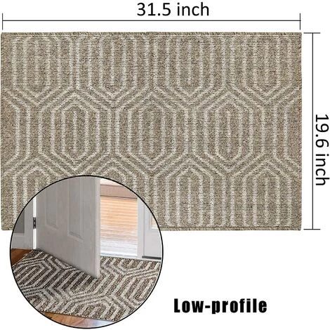 TINOR Paillassons Pour Entrée Marron Tapis Intérieur 50 X 80 Cm Lavable En Machine Antidérapant Absorbant Tapis De Porte Imperméable Pour Extérieur, Jardin, Couloir 5 TINOR Paillassons Pour Entrée Marron Tapis Intérieur 50 X 80 Cm Lavable En Machine Antidérapant Absorbant Tapis De Porte Imperméable Pour Extérieur, Jardin, Couloir – Image 5