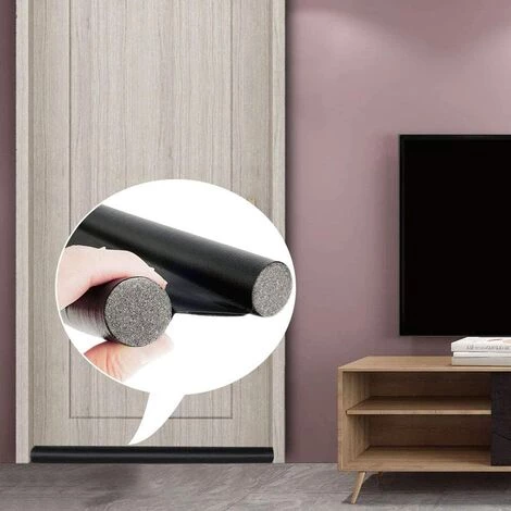 TINOR 1PCS Bas De Porte Double Isolant,Boudin De Porte Stop Froid,Bas De Porte Isolant Double Protection Contre Courants D'air Anti Bruit (1PCS, Noir) 4 TINOR 1PCS Bas De Porte Double Isolant,Boudin De Porte Stop Froid,Bas De Porte Isolant Double Protection Contre Courants D'air Anti Bruit (1PCS, Noir) – Image 4