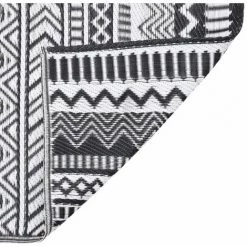 VidaXL Tapis D'extérieur Noir 80x150 Cm PP - Noir -Tapis et paillasson Soldes 57912525 4