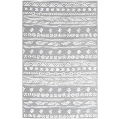 VidaXL Tapis D'extérieur Gris 190x290 Cm PP - Gris 2 VidaXL Tapis D'extérieur Gris 190x290 Cm PP - Gris – Image 2