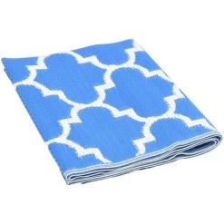 VidaXL Tapis D'extérieur Bleu 160x230 Cm PP - Bleu -Tapis et paillasson Soldes 57912549 5