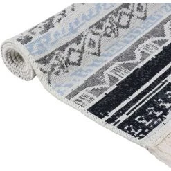 VidaXL Tapis Rose Et Aqua 100x200 Cm Coton - Rose -Tapis et paillasson Soldes 57912783 5