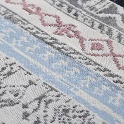 VidaXL Tapis Rose Et Aqua 160x230 Cm Coton - Rose -Tapis et paillasson Soldes 57912786 3