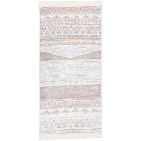 VidaXL Tapis Beige 100x200 Cm Coton - Beige 1 VidaXL Tapis Beige 100x200 Cm Coton - Beige