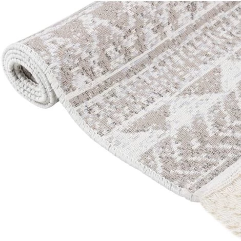 VidaXL Tapis Beige 160x230 Cm Coton - Beige 5 VidaXL Tapis Beige 160x230 Cm Coton - Beige – Image 5